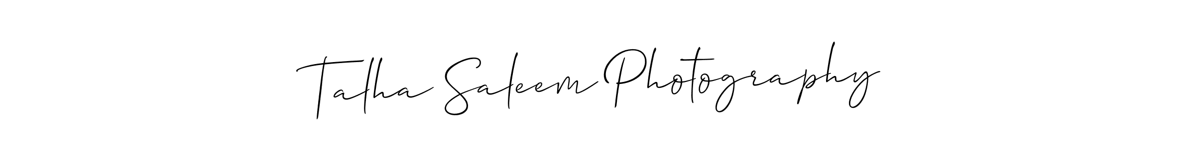 Similarly Allison_Script is the best handwritten signature design. Signature creator online .You can use it as an online autograph creator for name Talha Saleem Photography. Talha Saleem Photography signature style 2 images and pictures png