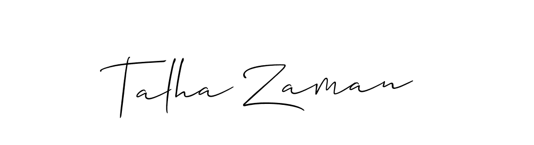 You should practise on your own different ways (Allison_Script) to write your name (Talha Zaman) in signature. don't let someone else do it for you. Talha Zaman signature style 2 images and pictures png
