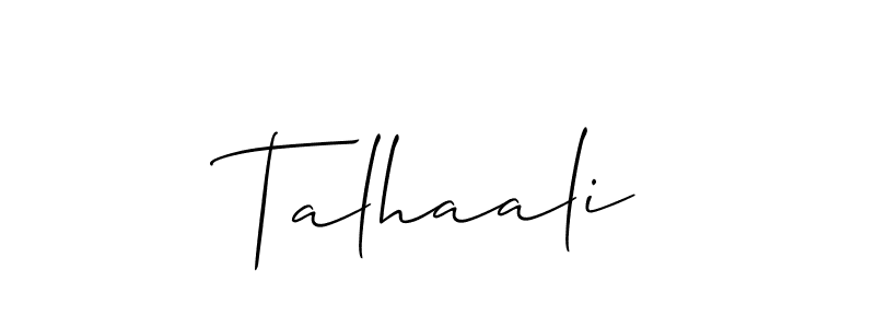 Also we have Talhaali name is the best signature style. Create professional handwritten signature collection using Allison_Script autograph style. Talhaali signature style 2 images and pictures png