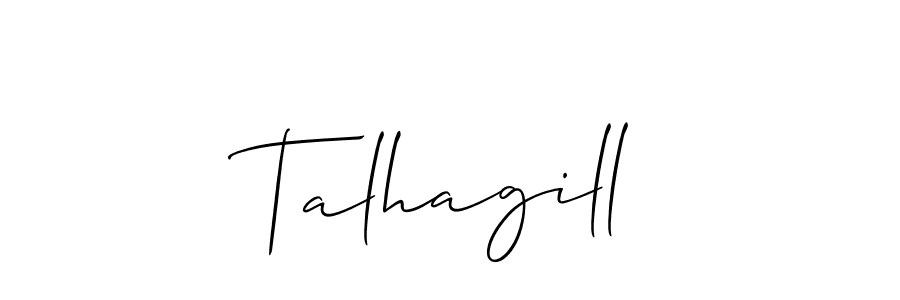 How to Draw Talhagill signature style? Allison_Script is a latest design signature styles for name Talhagill. Talhagill signature style 2 images and pictures png