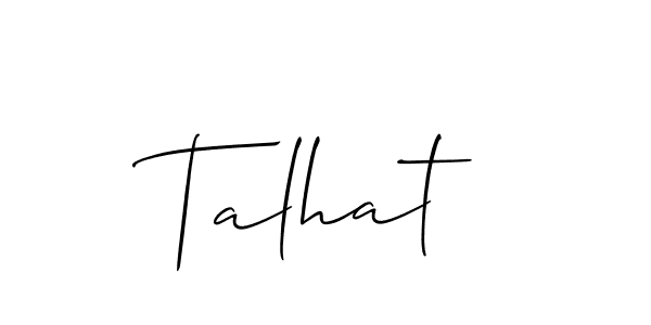 How to Draw Talhat signature style? Allison_Script is a latest design signature styles for name Talhat. Talhat signature style 2 images and pictures png