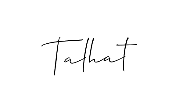 How to Draw Talhat signature style? Allison_Script is a latest design signature styles for name Talhat. Talhat signature style 2 images and pictures png