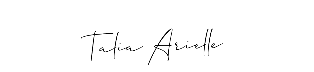 You can use this online signature creator to create a handwritten signature for the name Talia Arielle. This is the best online autograph maker. Talia Arielle signature style 2 images and pictures png