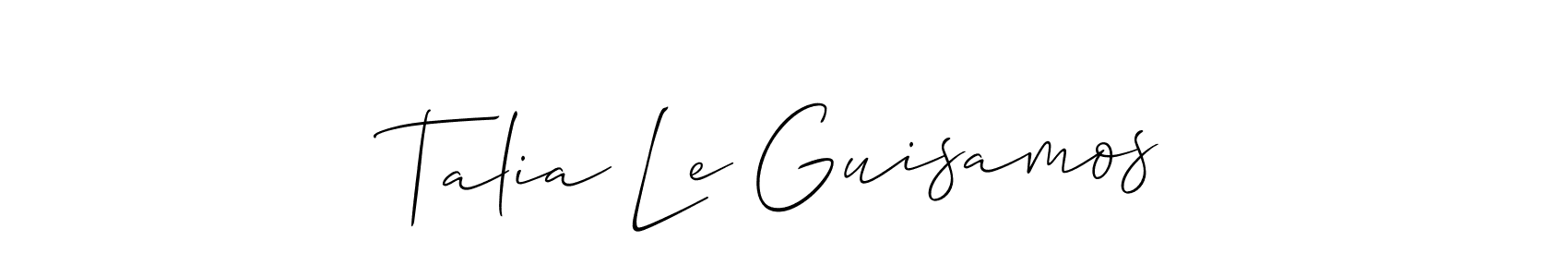 Here are the top 10 professional signature styles for the name Talia Le Guisamos. These are the best autograph styles you can use for your name. Talia Le Guisamos signature style 2 images and pictures png