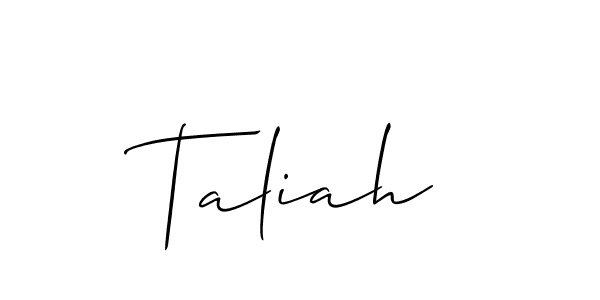 Make a short Taliah signature style. Manage your documents anywhere anytime using Allison_Script. Create and add eSignatures, submit forms, share and send files easily. Taliah signature style 2 images and pictures png