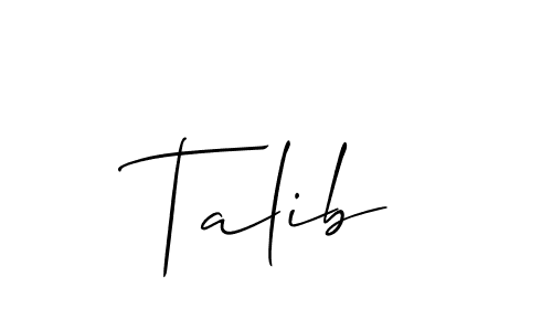 Also we have Talib name is the best signature style. Create professional handwritten signature collection using Allison_Script autograph style. Talib signature style 2 images and pictures png