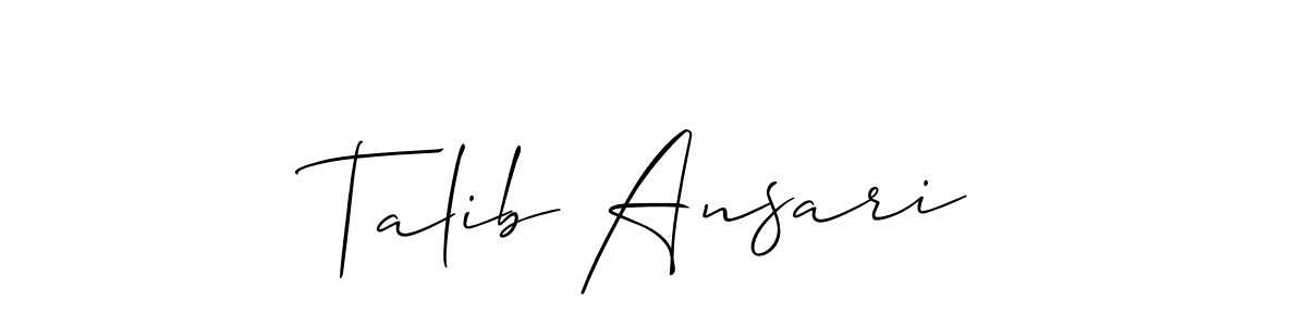 How to make Talib Ansari name signature. Use Allison_Script style for creating short signs online. This is the latest handwritten sign. Talib Ansari signature style 2 images and pictures png