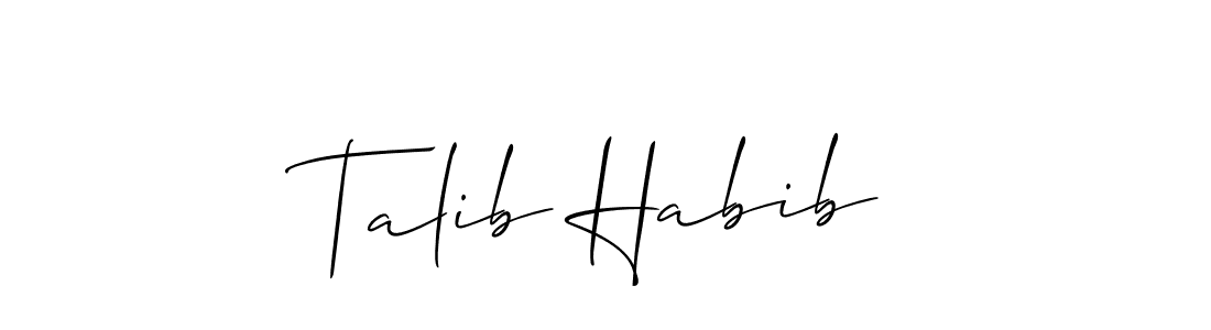 Make a short Talib Habib signature style. Manage your documents anywhere anytime using Allison_Script. Create and add eSignatures, submit forms, share and send files easily. Talib Habib signature style 2 images and pictures png