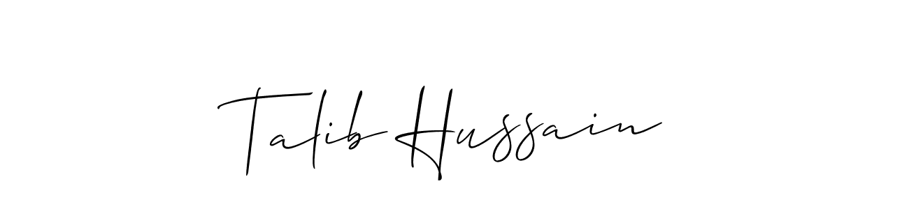 Similarly Allison_Script is the best handwritten signature design. Signature creator online .You can use it as an online autograph creator for name Talib Hussain. Talib Hussain signature style 2 images and pictures png