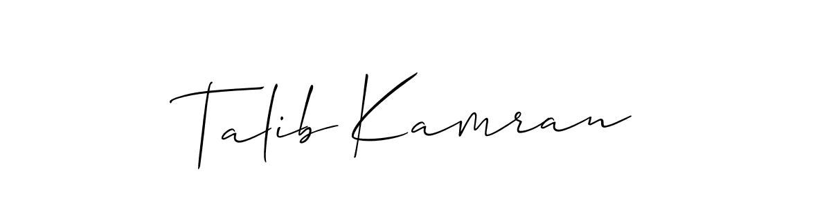 This is the best signature style for the Talib Kamran name. Also you like these signature font (Allison_Script). Mix name signature. Talib Kamran signature style 2 images and pictures png