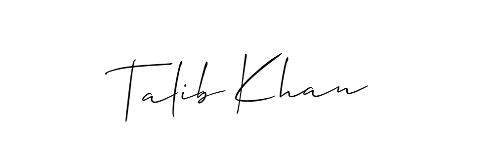 Make a beautiful signature design for name Talib Khan. Use this online signature maker to create a handwritten signature for free. Talib Khan signature style 2 images and pictures png