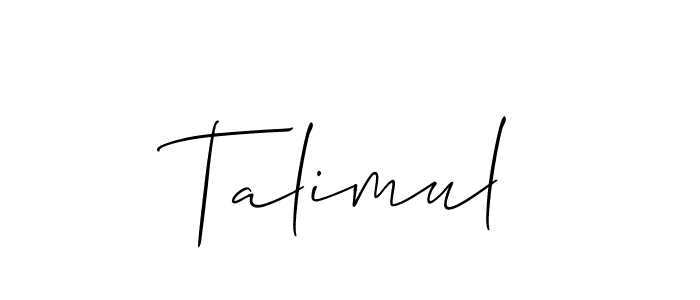 Also You can easily find your signature by using the search form. We will create Talimul name handwritten signature images for you free of cost using Allison_Script sign style. Talimul signature style 2 images and pictures png