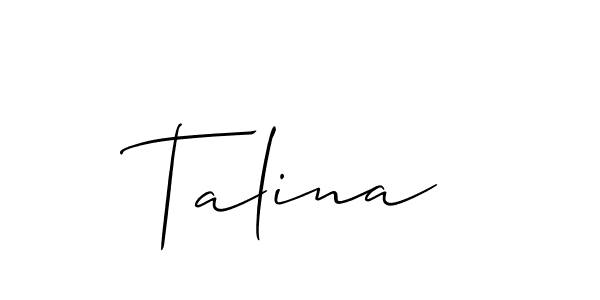 You should practise on your own different ways (Allison_Script) to write your name (Talina) in signature. don't let someone else do it for you. Talina signature style 2 images and pictures png