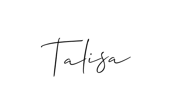 Similarly Allison_Script is the best handwritten signature design. Signature creator online .You can use it as an online autograph creator for name Talisa. Talisa signature style 2 images and pictures png