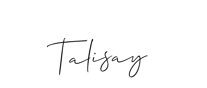 if you are searching for the best signature style for your name Talisay. so please give up your signature search. here we have designed multiple signature styles  using Allison_Script. Talisay signature style 2 images and pictures png