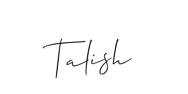 Once you've used our free online signature maker to create your best signature Allison_Script style, it's time to enjoy all of the benefits that Talish name signing documents. Talish signature style 2 images and pictures png