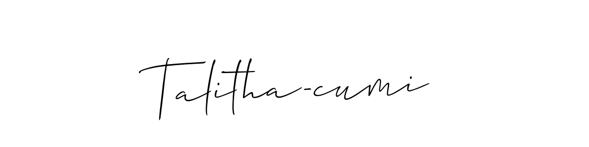 Also we have Talitha-cumi name is the best signature style. Create professional handwritten signature collection using Allison_Script autograph style. Talitha-cumi signature style 2 images and pictures png
