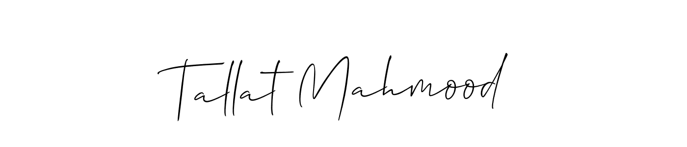 This is the best signature style for the Tallat Mahmood name. Also you like these signature font (Allison_Script). Mix name signature. Tallat Mahmood signature style 2 images and pictures png