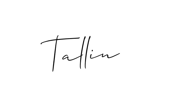 It looks lik you need a new signature style for name Tallin. Design unique handwritten (Allison_Script) signature with our free signature maker in just a few clicks. Tallin signature style 2 images and pictures png