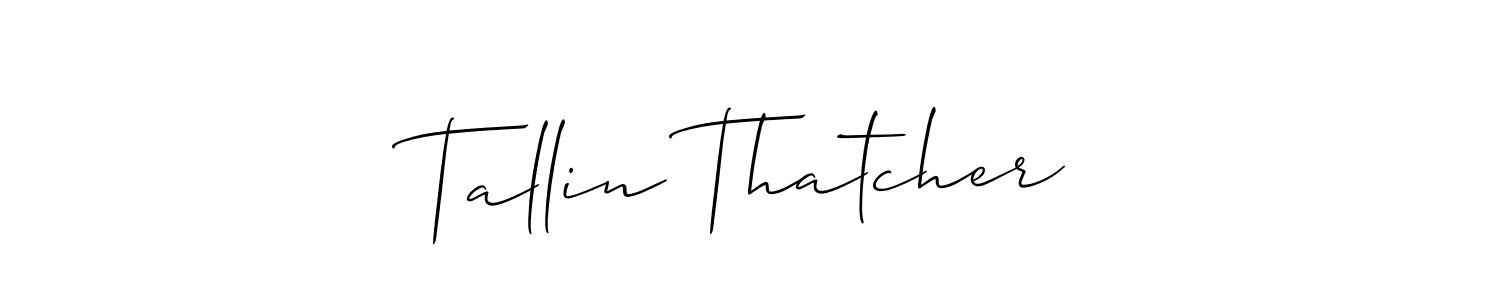 See photos of Tallin Thatcher official signature by Spectra . Check more albums & portfolios. Read reviews & check more about Allison_Script font. Tallin Thatcher signature style 2 images and pictures png