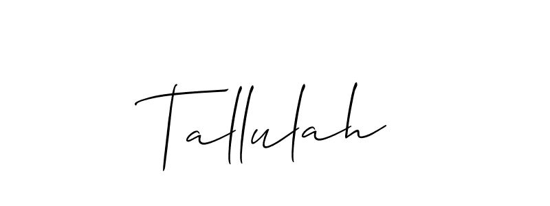 Make a beautiful signature design for name Tallulah. Use this online signature maker to create a handwritten signature for free. Tallulah signature style 2 images and pictures png