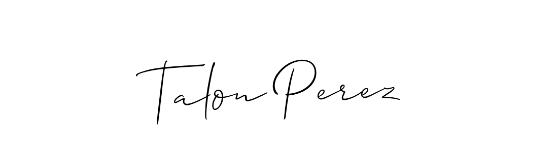 Best and Professional Signature Style for Talon Perez. Allison_Script Best Signature Style Collection. Talon Perez signature style 2 images and pictures png