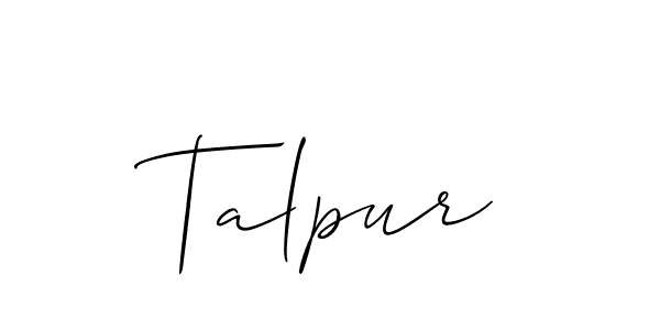 How to Draw Talpur signature style? Allison_Script is a latest design signature styles for name Talpur. Talpur signature style 2 images and pictures png