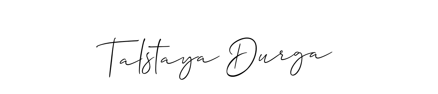 Once you've used our free online signature maker to create your best signature Allison_Script style, it's time to enjoy all of the benefits that Talstaya Durga name signing documents. Talstaya Durga signature style 2 images and pictures png