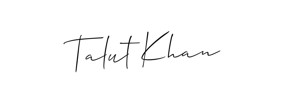 Once you've used our free online signature maker to create your best signature Allison_Script style, it's time to enjoy all of the benefits that Talut Khan name signing documents. Talut Khan signature style 2 images and pictures png