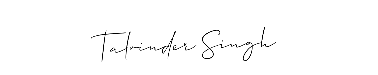 Allison_Script is a professional signature style that is perfect for those who want to add a touch of class to their signature. It is also a great choice for those who want to make their signature more unique. Get Talvinder Singh name to fancy signature for free. Talvinder Singh signature style 2 images and pictures png