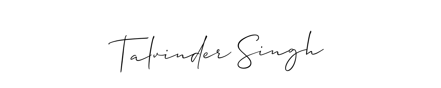 Allison_Script is a professional signature style that is perfect for those who want to add a touch of class to their signature. It is also a great choice for those who want to make their signature more unique. Get Talvinder Singh name to fancy signature for free. Talvinder Singh signature style 2 images and pictures png