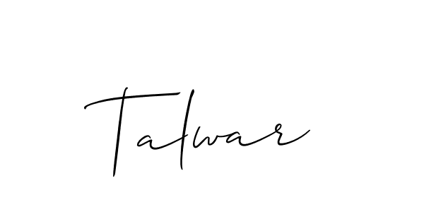 How to make Talwar name signature. Use Allison_Script style for creating short signs online. This is the latest handwritten sign. Talwar signature style 2 images and pictures png