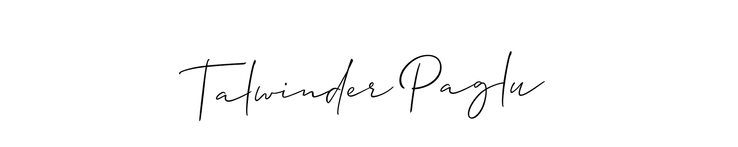 Best and Professional Signature Style for Talwinder Paglu. Allison_Script Best Signature Style Collection. Talwinder Paglu signature style 2 images and pictures png