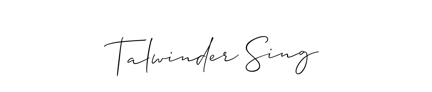 You should practise on your own different ways (Allison_Script) to write your name (Talwinder Sing) in signature. don't let someone else do it for you. Talwinder Sing signature style 2 images and pictures png