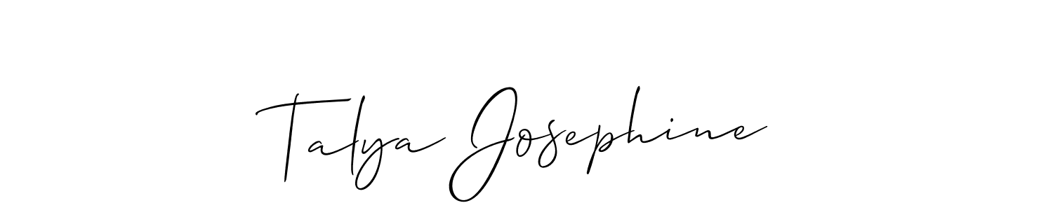 Also we have Talya Josephine name is the best signature style. Create professional handwritten signature collection using Allison_Script autograph style. Talya Josephine signature style 2 images and pictures png