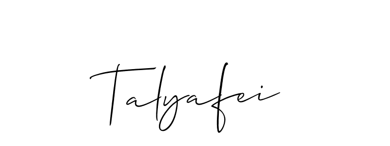 Best and Professional Signature Style for Talyafei. Allison_Script Best Signature Style Collection. Talyafei signature style 2 images and pictures png