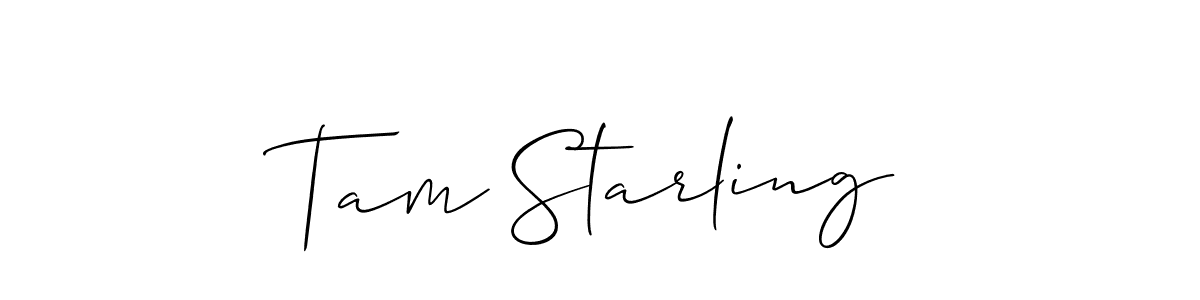 Make a beautiful signature design for name Tam Starling. With this signature (Allison_Script) style, you can create a handwritten signature for free. Tam Starling signature style 2 images and pictures png