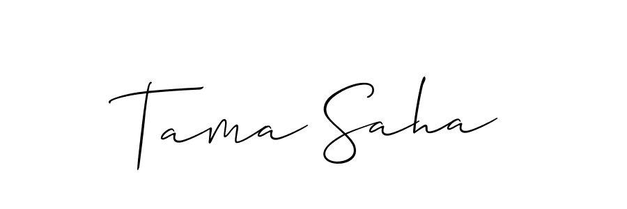 You should practise on your own different ways (Allison_Script) to write your name (Tama Saha) in signature. don't let someone else do it for you. Tama Saha signature style 2 images and pictures png