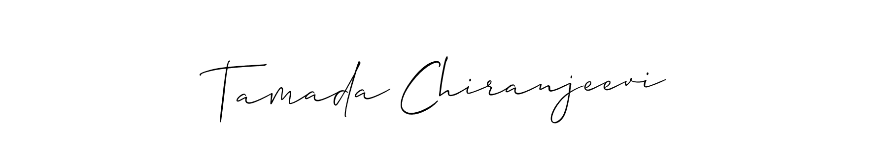 Make a short Tamada Chiranjeevi signature style. Manage your documents anywhere anytime using Allison_Script. Create and add eSignatures, submit forms, share and send files easily. Tamada Chiranjeevi signature style 2 images and pictures png