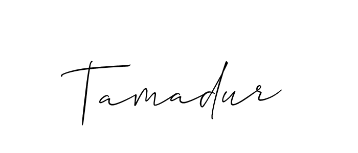 Create a beautiful signature design for name Tamadur. With this signature (Allison_Script) fonts, you can make a handwritten signature for free. Tamadur signature style 2 images and pictures png