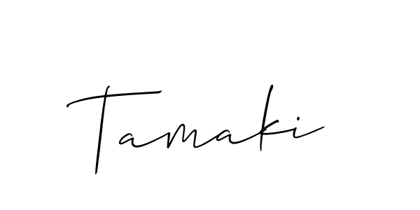 Also we have Tamaki name is the best signature style. Create professional handwritten signature collection using Allison_Script autograph style. Tamaki signature style 2 images and pictures png