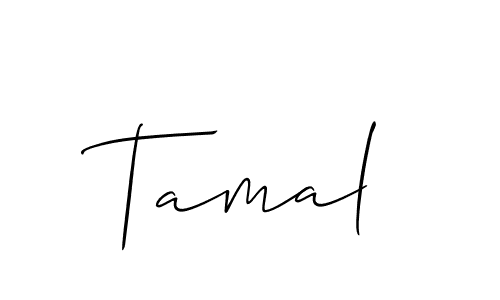 Tamal stylish signature style. Best Handwritten Sign (Allison_Script) for my name. Handwritten Signature Collection Ideas for my name Tamal. Tamal signature style 2 images and pictures png