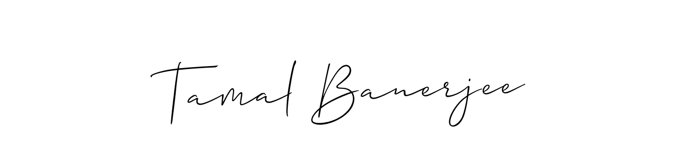 Allison_Script is a professional signature style that is perfect for those who want to add a touch of class to their signature. It is also a great choice for those who want to make their signature more unique. Get Tamal Banerjee name to fancy signature for free. Tamal Banerjee signature style 2 images and pictures png