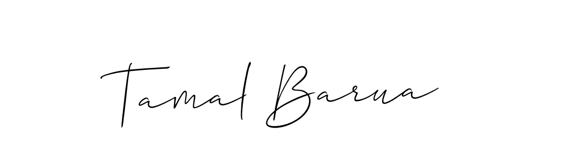 Tamal Barua stylish signature style. Best Handwritten Sign (Allison_Script) for my name. Handwritten Signature Collection Ideas for my name Tamal Barua. Tamal Barua signature style 2 images and pictures png