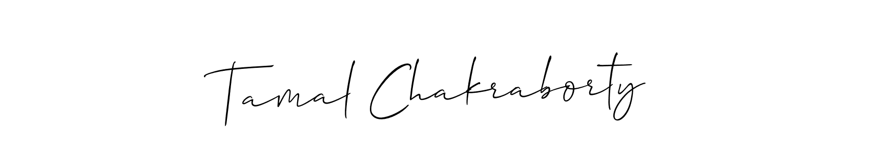 How to make Tamal Chakraborty signature? Allison_Script is a professional autograph style. Create handwritten signature for Tamal Chakraborty name. Tamal Chakraborty signature style 2 images and pictures png