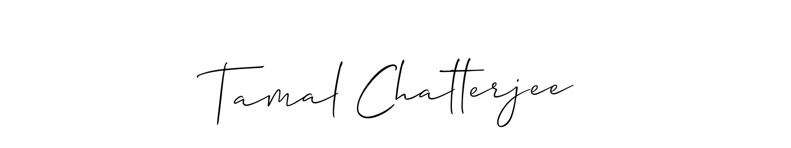 You should practise on your own different ways (Allison_Script) to write your name (Tamal Chatterjee) in signature. don't let someone else do it for you. Tamal Chatterjee signature style 2 images and pictures png