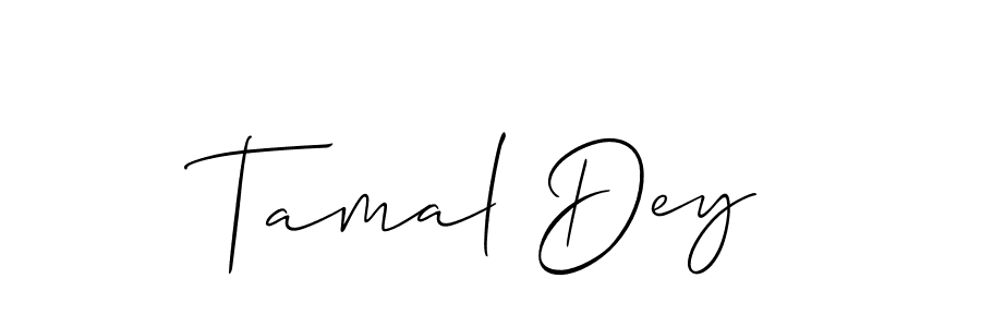 Design your own signature with our free online signature maker. With this signature software, you can create a handwritten (Allison_Script) signature for name Tamal Dey. Tamal Dey signature style 2 images and pictures png