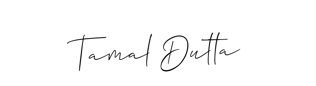 This is the best signature style for the Tamal Dutta name. Also you like these signature font (Allison_Script). Mix name signature. Tamal Dutta signature style 2 images and pictures png