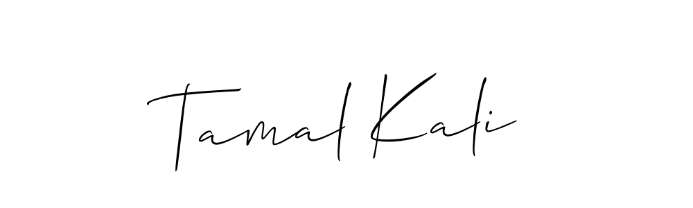 Also You can easily find your signature by using the search form. We will create Tamal Kali name handwritten signature images for you free of cost using Allison_Script sign style. Tamal Kali signature style 2 images and pictures png