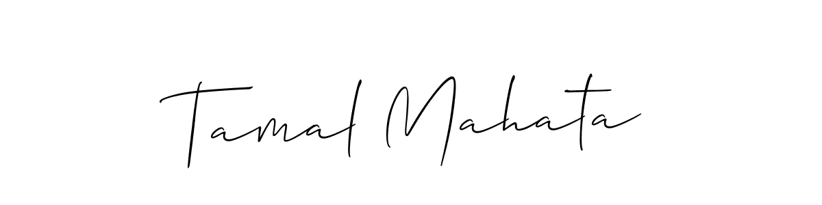 This is the best signature style for the Tamal Mahata name. Also you like these signature font (Allison_Script). Mix name signature. Tamal Mahata signature style 2 images and pictures png